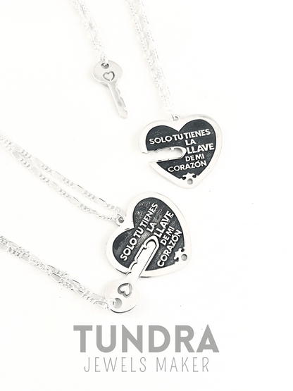COLLAR CORAZÓN Y LLAVE
