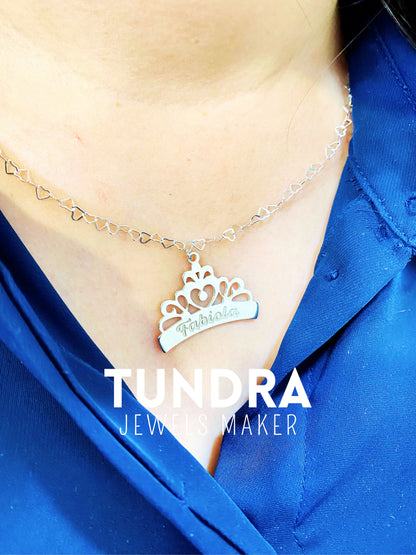 COLLAR CORONA CON NOMBRE